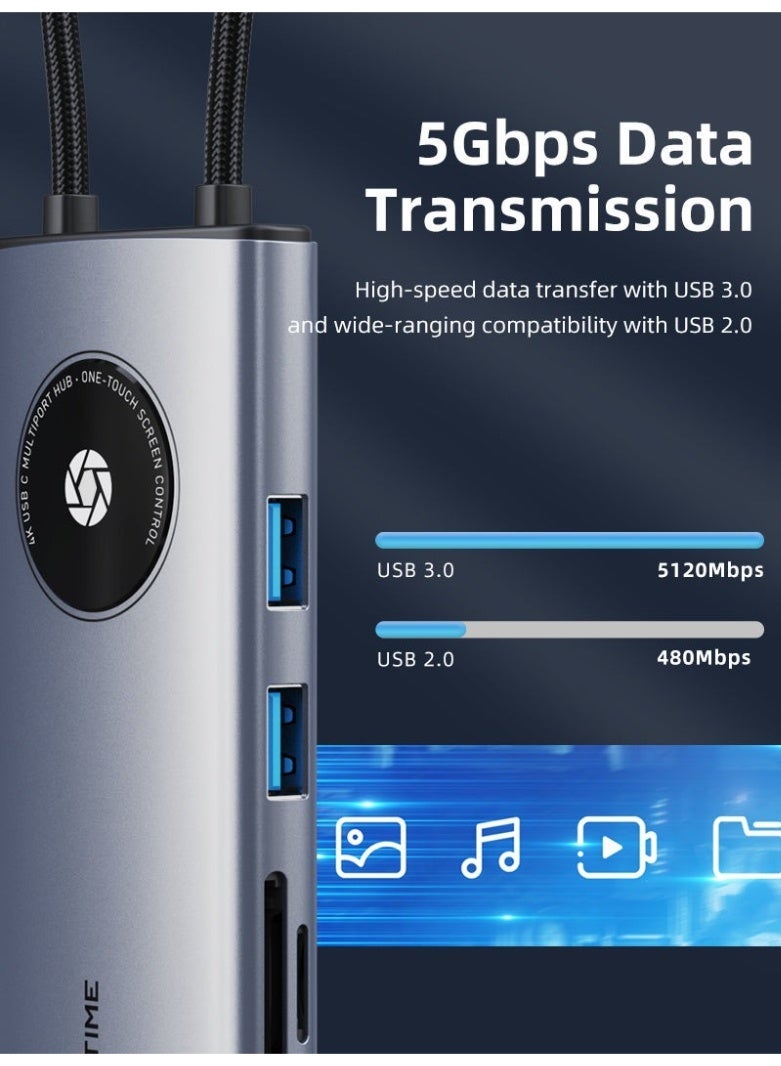 CABLETIME 10-IN-1 4K60Hz USB C HUB SCREEN SERIES - Image 3